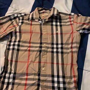 Burberry dress up short sleeve shirt